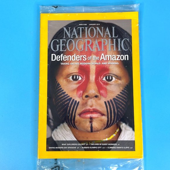 NEW SEALED National Geographic Magazine January 1 / 2014 DEFENDERS OF THE AMAZON - Picture 1 of 1